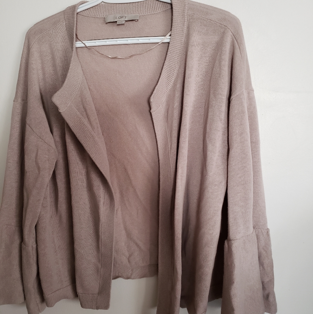 Cardigan with 3/4 bell sleeves